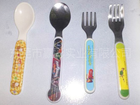 塑料柄餐具热转印花